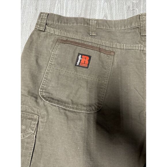 Wrangler Riggs Workwear Ripstop Ranger Cargo Pants Men's 48X29.5 Pockets Green - Picture 5 of 8